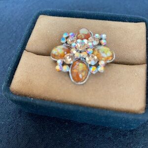 Elegant Multicolor Gemstone brooch